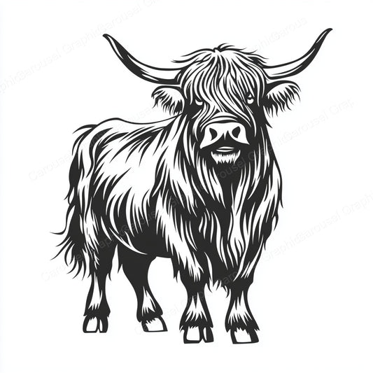 Highland Cow Vector Graphic preview