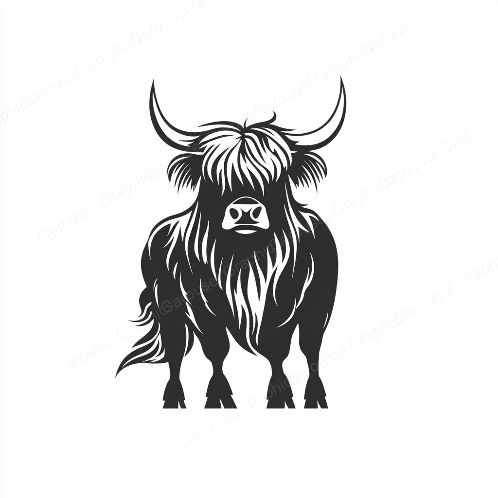Highland Cow Vector Graphic preview