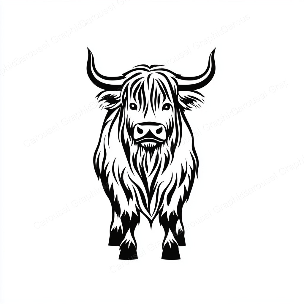 Highland Cow Vector Graphic preview