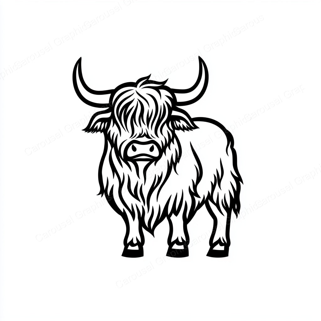 Highland Cow Vector Graphic preview