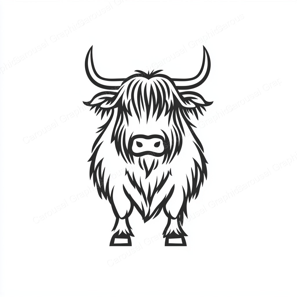 Highland Cow Vector Graphic preview