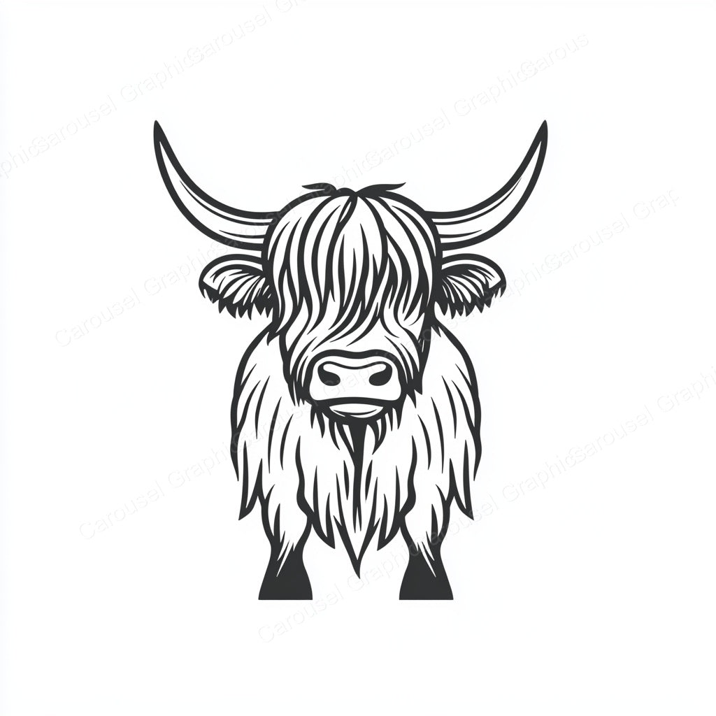 Highland Cow Vector Graphic preview