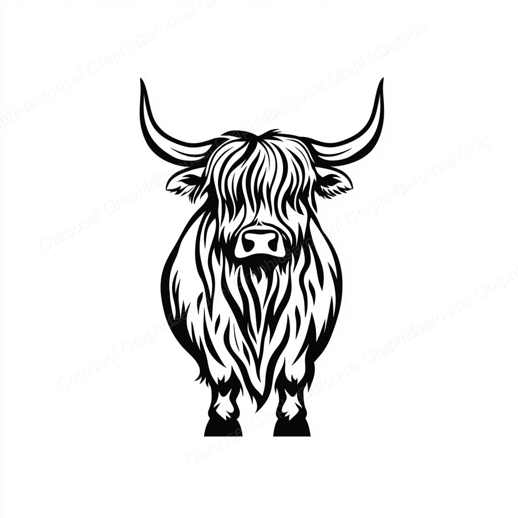 Highland Cow Vector Graphic preview