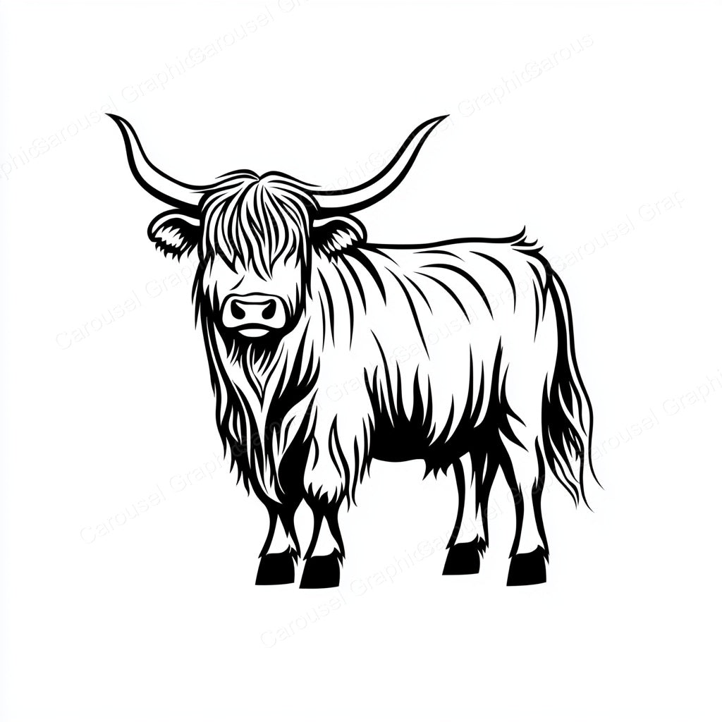 Highland Cow Vector Graphic preview