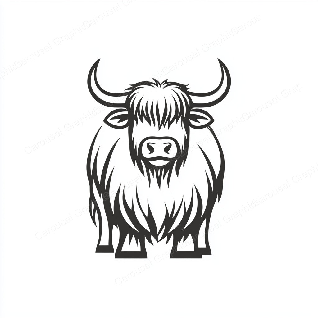 Highland Cow Vector Graphic preview
