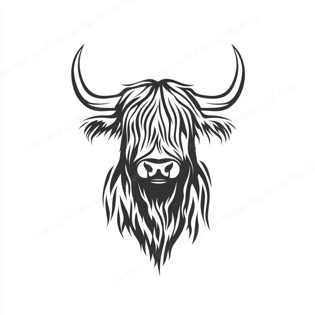 Highland Cow Vector Graphic preview