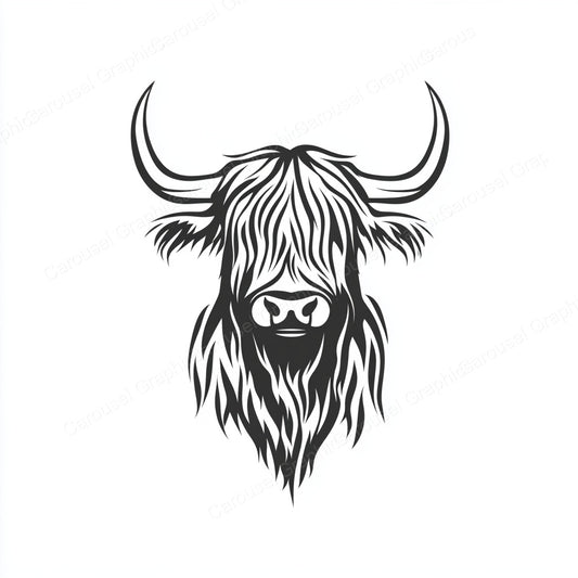Highland Cow Vector Graphic preview