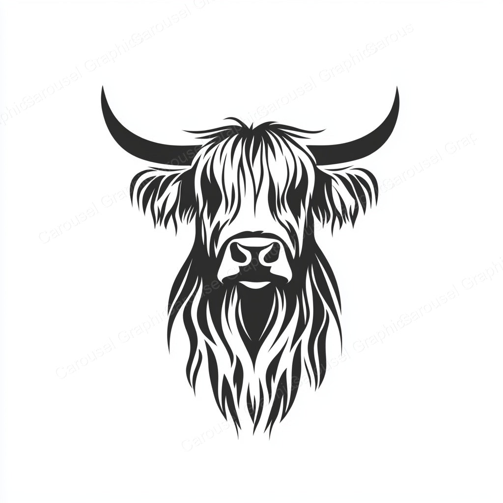Highland Cow Vector Graphic preview