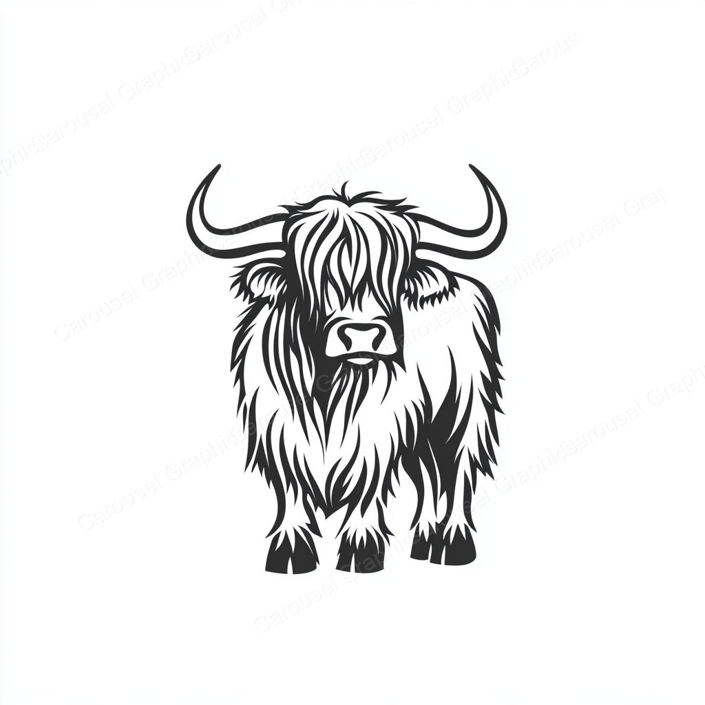 Highland Cow Vector Graphic preview