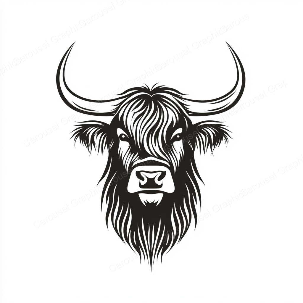 Highland Cow Vector Graphic preview