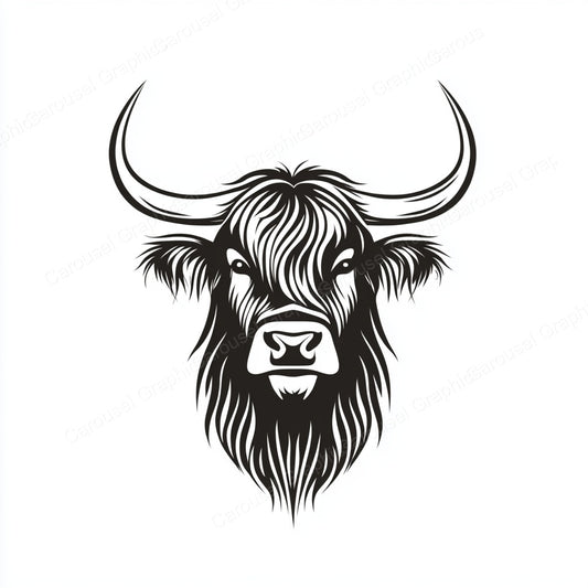 Highland Cow Vector Graphic preview