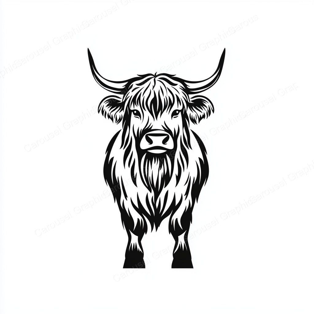 Highland Cow Vector Graphic preview