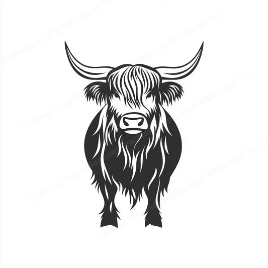 Highland Cow Vector Graphic preview