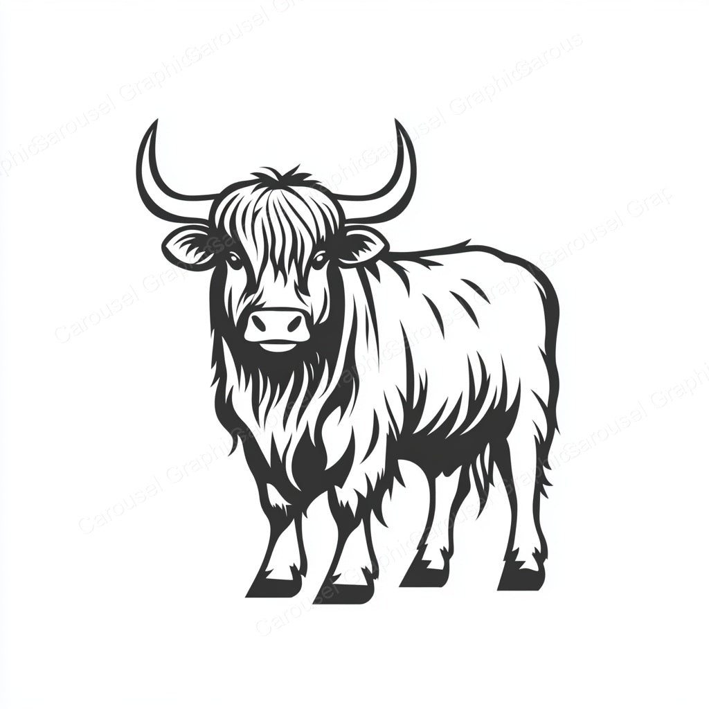 Highland Cow Vector Graphic preview