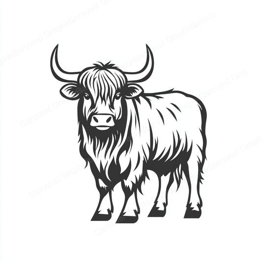Highland Cow Vector Graphic preview