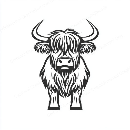 Highland Cow Vector Graphic preview