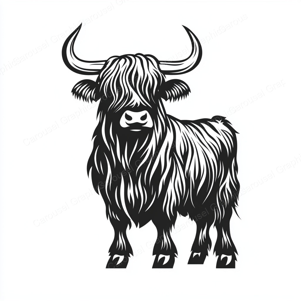 Highland Cow Vector Graphic preview