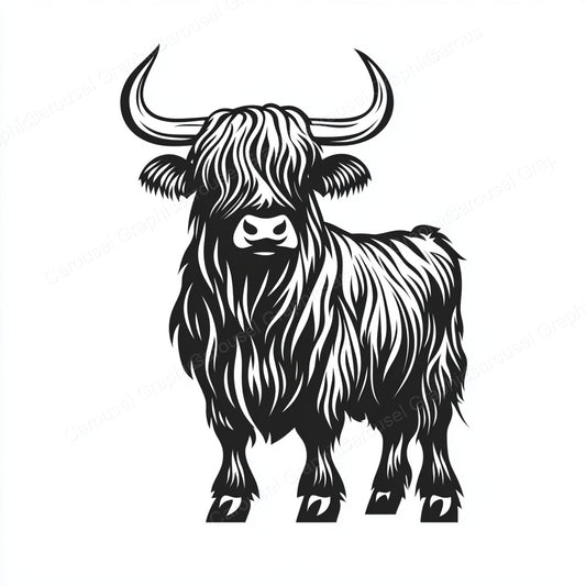 Highland Cow Vector Graphic preview