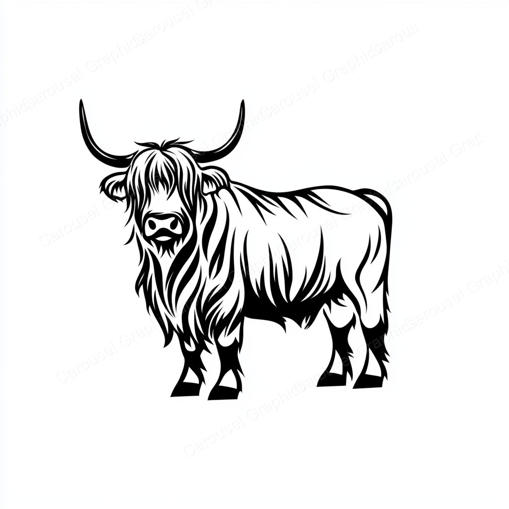 Highland Cow Vector Graphic preview