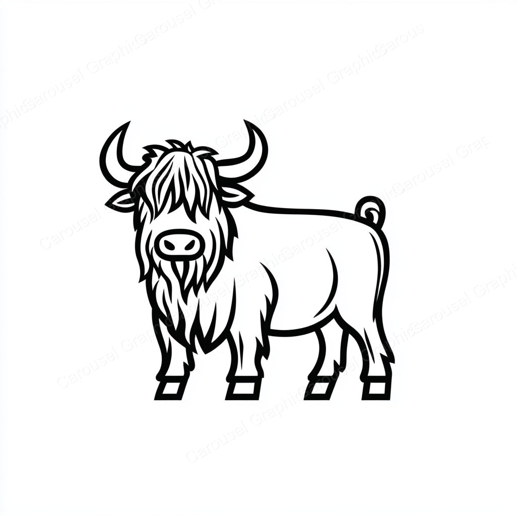 Highland Cow Vector Graphic preview