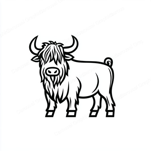 Highland Cow Vector Graphic preview