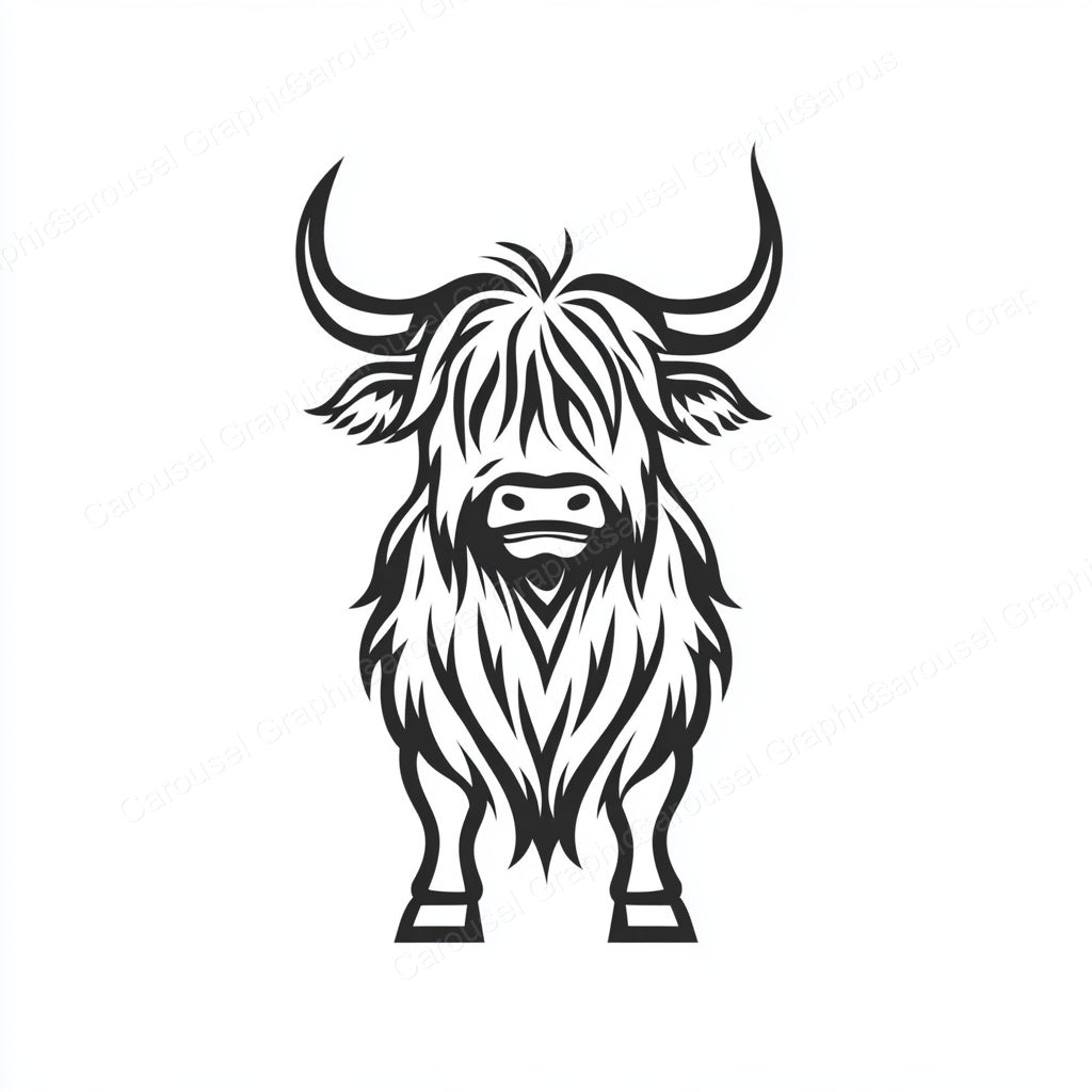 Highland Cow Vector Graphic preview