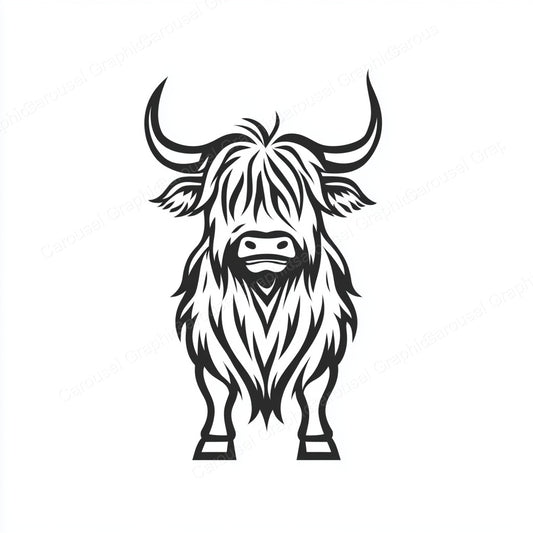 Highland Cow Vector Graphic preview