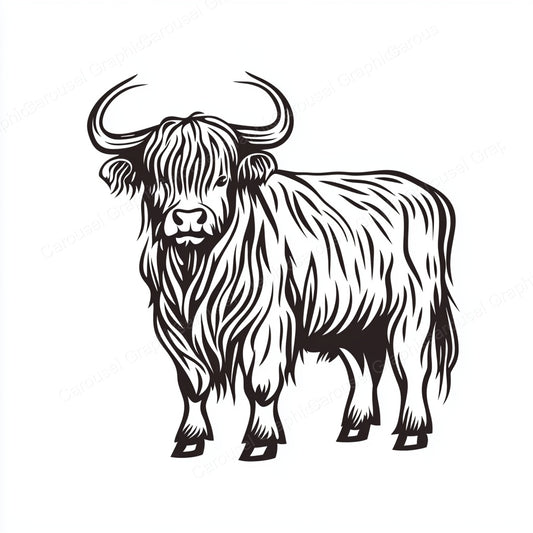 Highland Cow Vector Graphic preview
