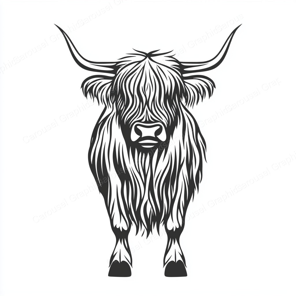 Highland Cow Vector Graphic preview