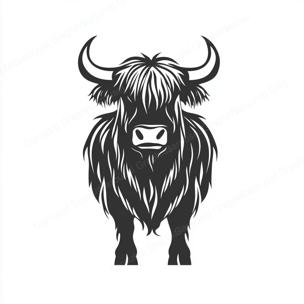 Highland Cow Vector Graphic preview