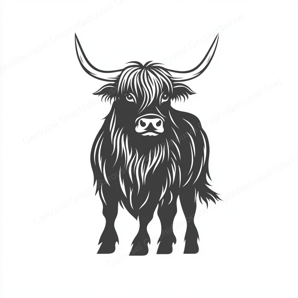 Highland Cow Vector Graphic preview