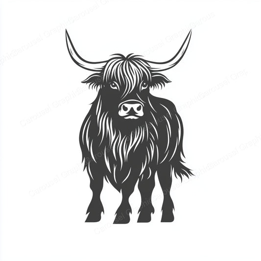 Highland Cow Vector Graphic preview