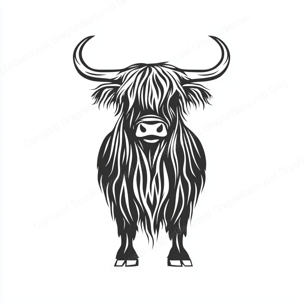 Highland Cow Vector Graphic preview