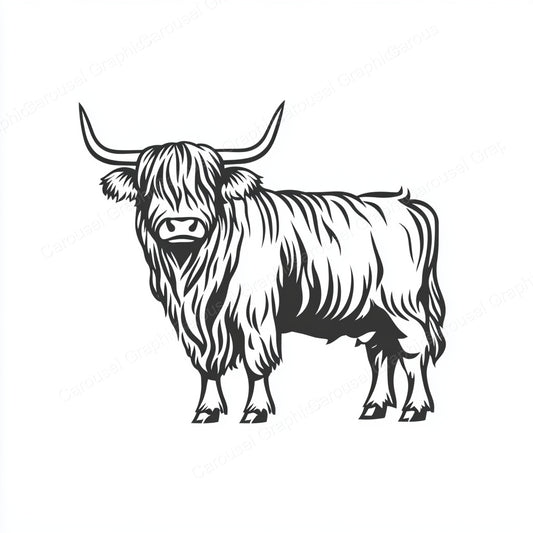 Highland Cow Vector Graphic preview