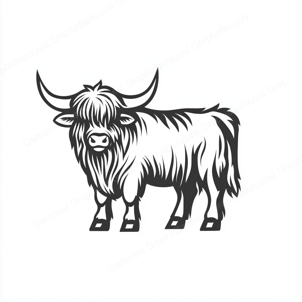 Highland Cow Vector Graphic preview