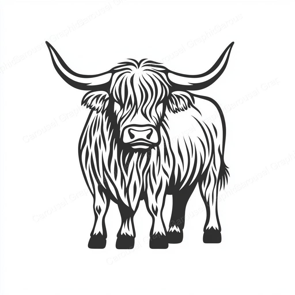 Highland Cow Vector Graphic preview