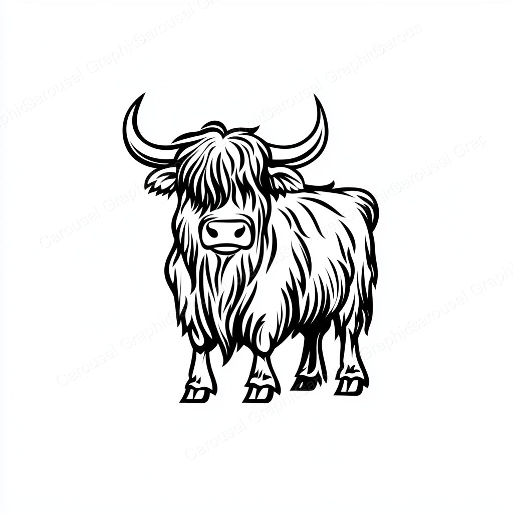 Highland Cow Vector Graphic preview