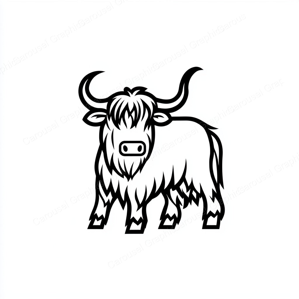 Highland Cow Vector Graphic preview