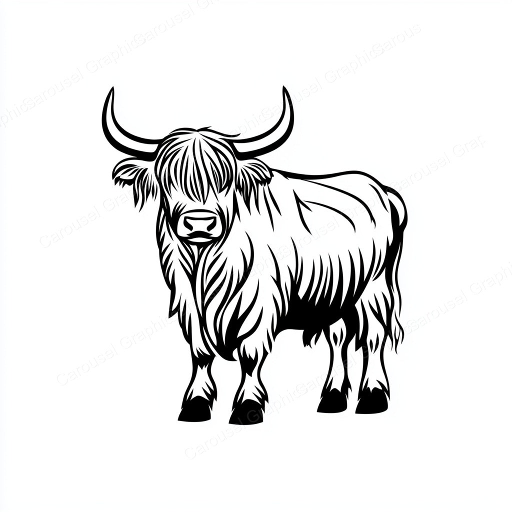 Highland Cow Vector Graphic preview