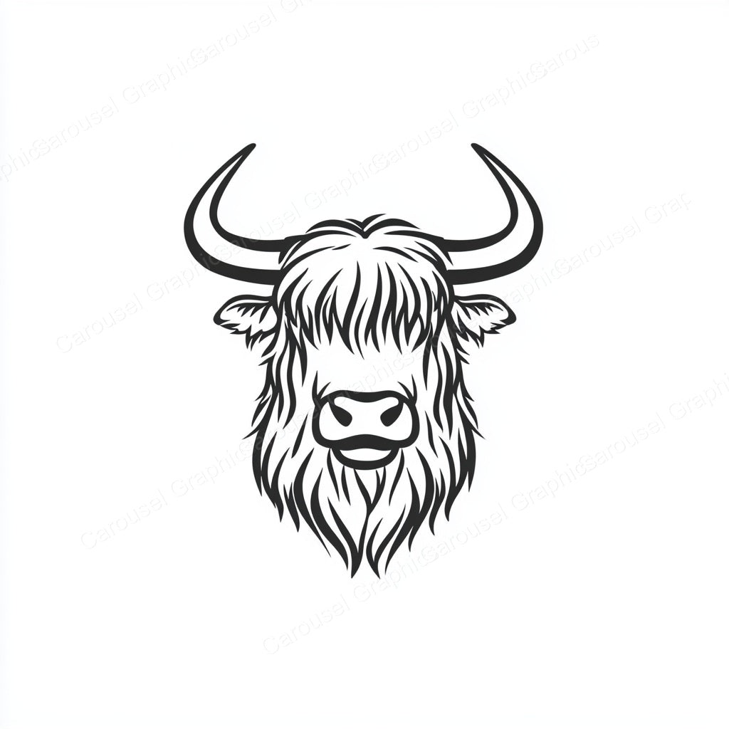 Highland Cow Vector Graphic preview