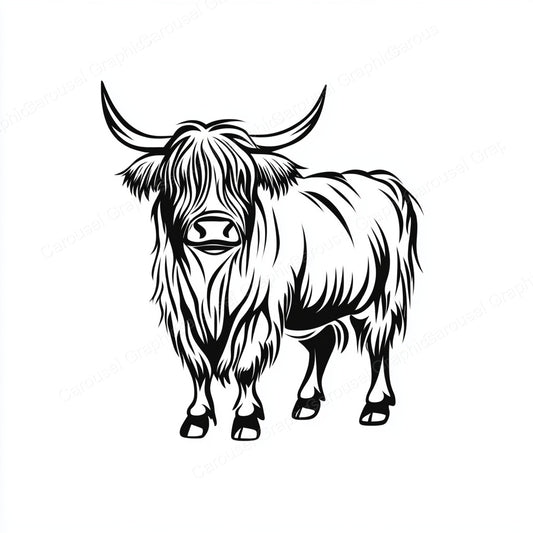 Highland Cow Vector Graphic preview
