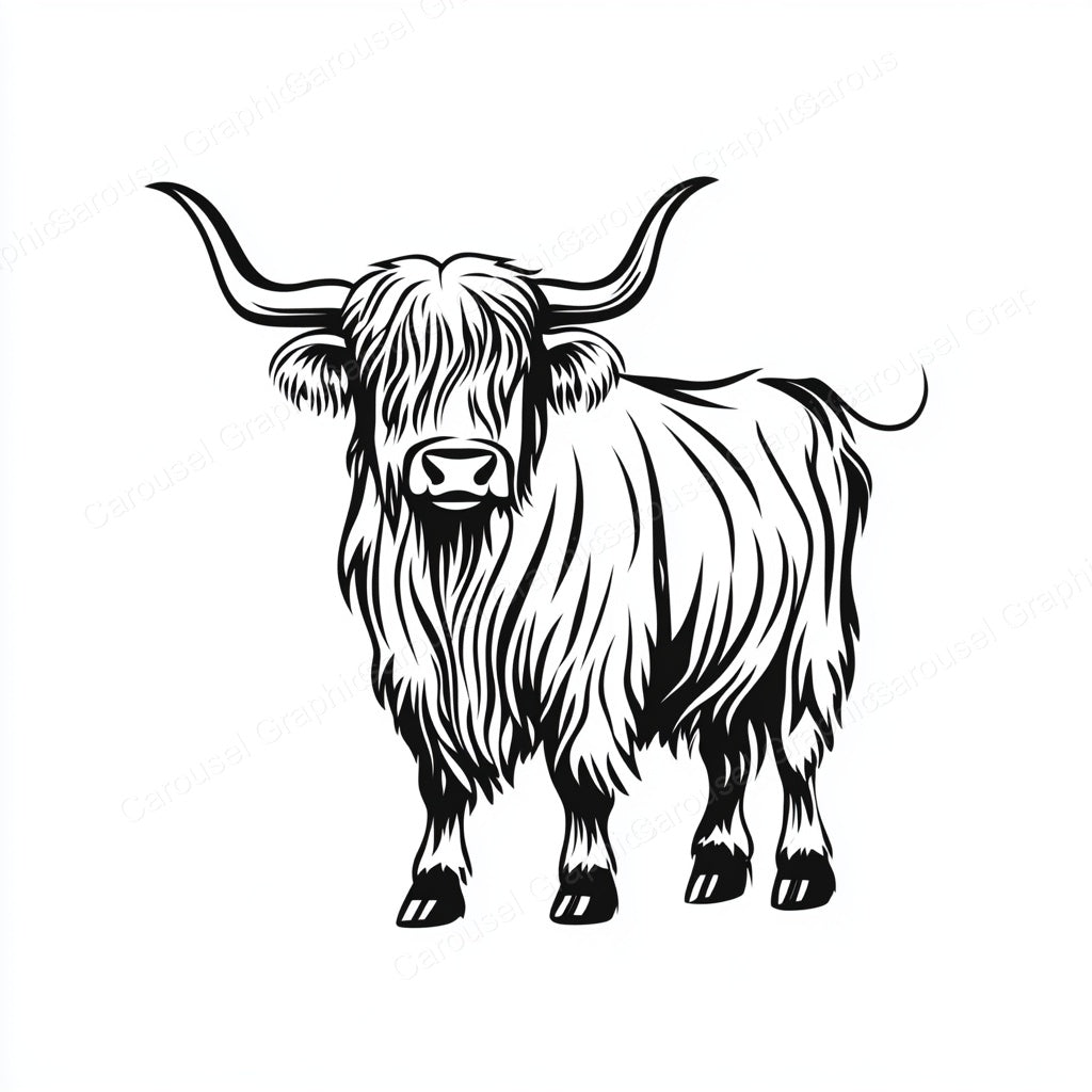 Highland Cow Vector Graphic preview