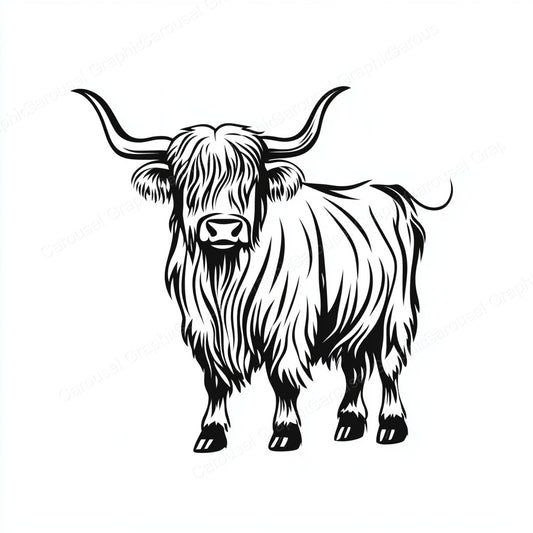 Highland Cow Vector Graphic preview