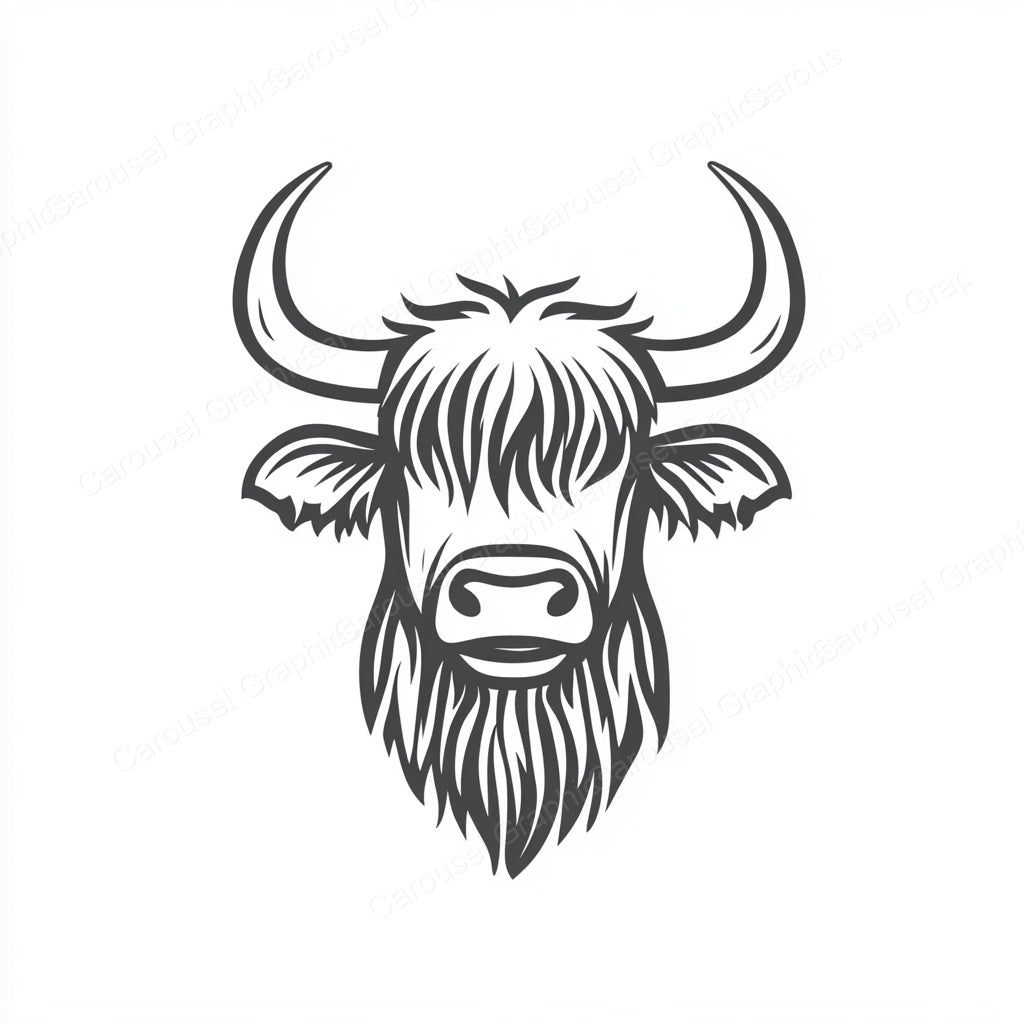 Highland Cow Vector Graphic preview