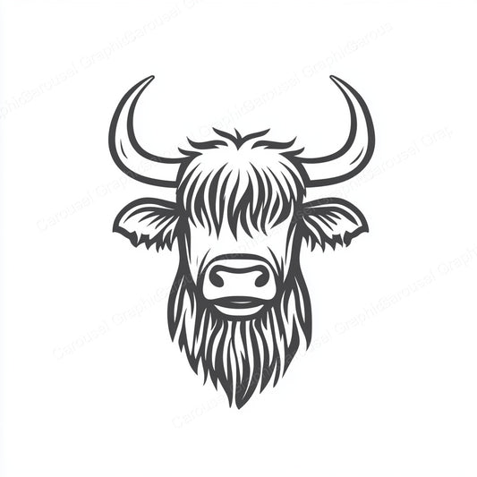 Highland Cow Vector Graphic preview