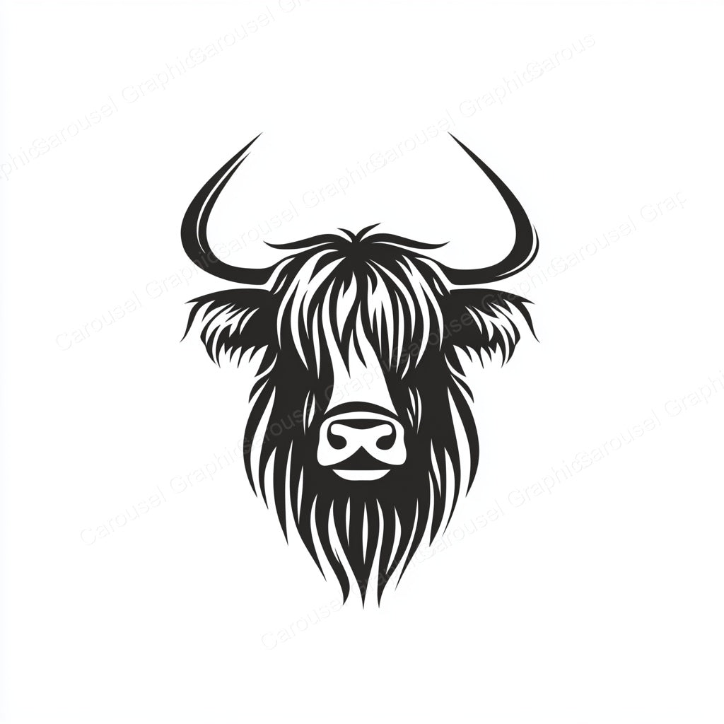 Highland Cow Vector Graphic preview