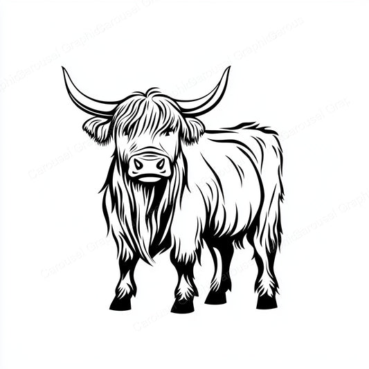 Highland Cow Vector Graphic preview