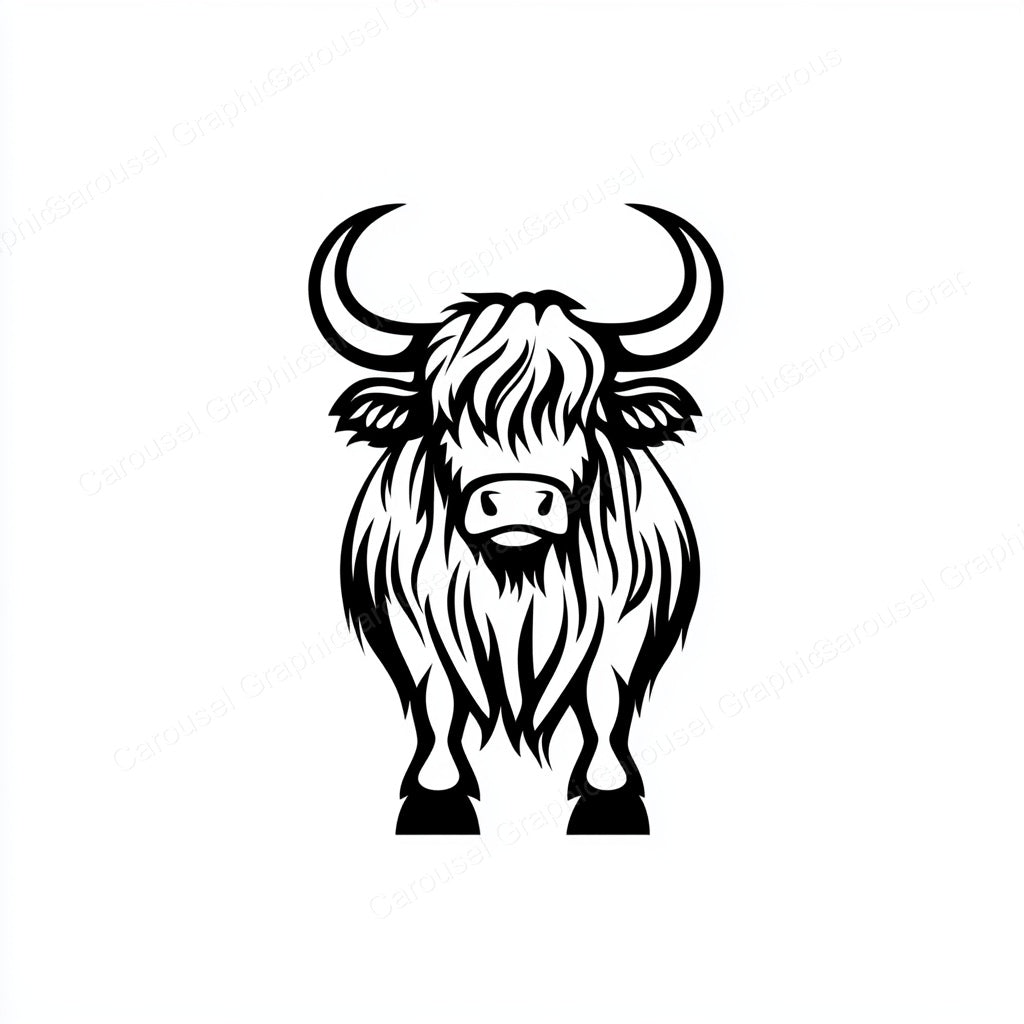 Highland Cow Vector Graphic preview