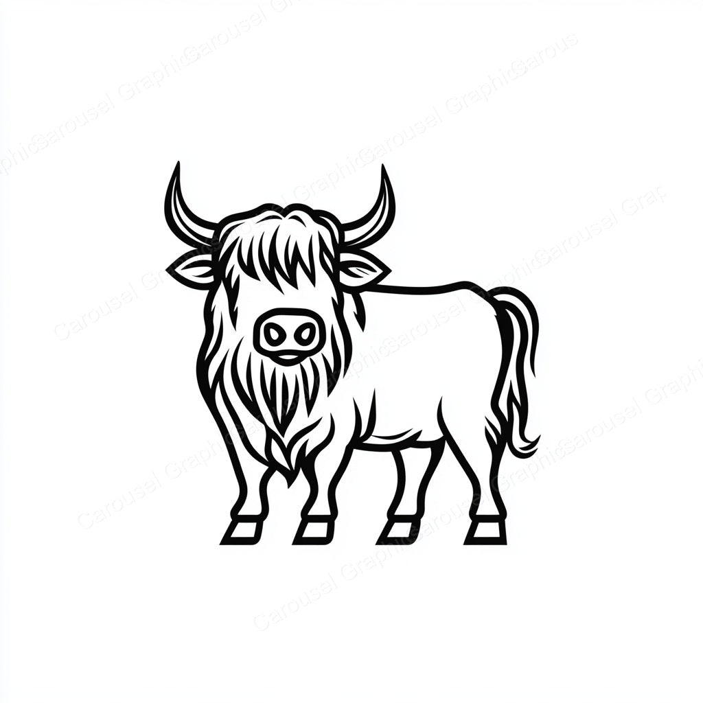 Highland Cow Vector Graphic preview
