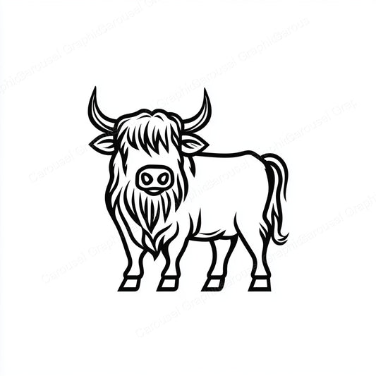 Highland Cow Vector Graphic preview